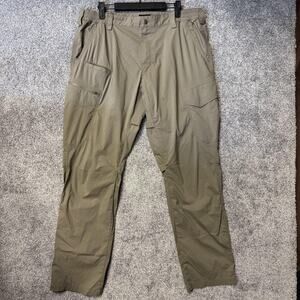 CQR Tactical Pants 36x31 Tan Stretch Cargo Hiking Zip Pocket TXP441 Granola